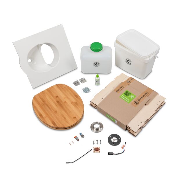 EasyLoo DIY Kit Composting Toilet with Fan 12V