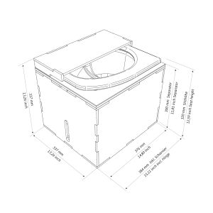 MicroLoo composting toilet DIY kit white