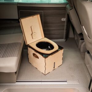 MicroLoo composting toilet DIY kit black
