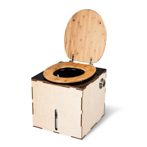 EasyLoo composting toilet with fan 12V black right side