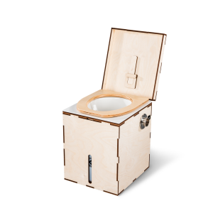 MiniLoo composting toilet with fan 5V white right side