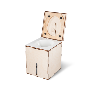 MiniLoo composting toilet with fan 12V white left side