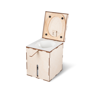 MiniLoo composting toilet with fan 12V white left side