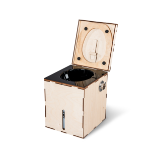 MiniLoo Trockentrenntoilette mit L&uuml;fter 12V schwarz rechts
