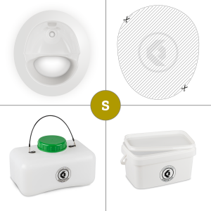 FreeLoo S composting toilet DIY kit classic white
