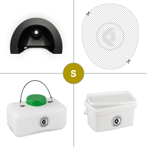 FreeLoo S composting toilet DIY kit compact black