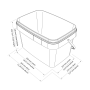 FreeLoo S Trenntoilette Bausatz Kompakt schwarz