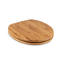 Bamboo toilet seat - closed view