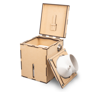 MiniLoo HYDRO composting toilet DIY kit with 12 V fan white