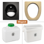 FreeLoo Magnet M composting toilet DIY kit black