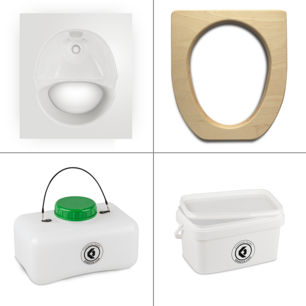 FreeLoo Magnet S composting toilet DIY kit white