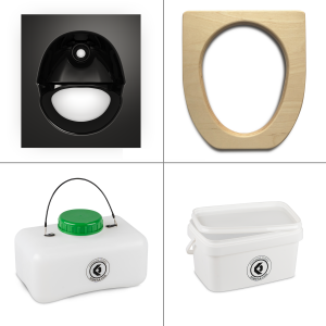 FreeLoo Magnet S composting toilet DIY kit black
