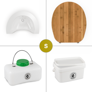 FreeLoo Bamboo S composting toilet DIY kit compact white