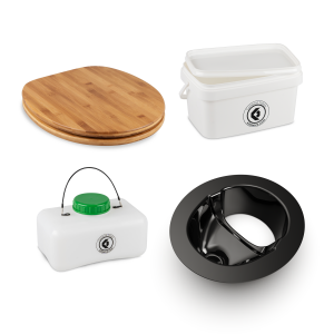 FreeLoo Bamboo S composting toilet DIY kit classic black