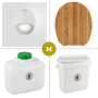 FreeLoo Bamboo M composting toilet DIY kit classic XL white