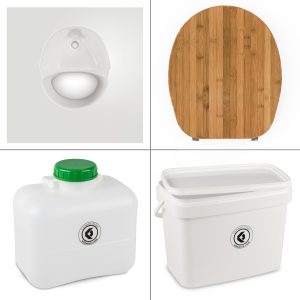 FreeLoo Bamboo L composting toilet DIY kit classic XL white