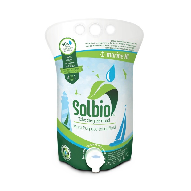 Solbio marine XL 1,6L – ökologische Sanitärflüssigkeit/Sanitärzusatz für Campingtoiletten - 40 Anwendungen