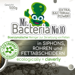 Mr. Bacteria No. 10 &ndash; Bioenzymatic cleaner for the decomposition of grease for siphons, pipes &amp; grease traps