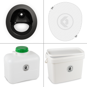 FreeLoo L composting toilet DIY kit classic black