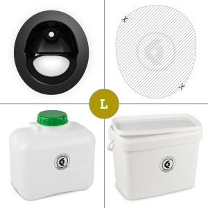FreeLoo L composting toilet DIY kit classic black