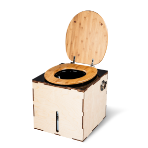 EasyLoo composting toilet with fan 5V black right side