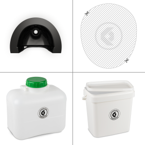 FreeLoo M composting toilet DIY kit compact black