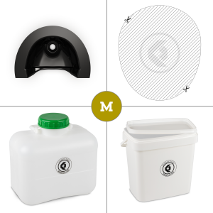 FreeLoo M composting toilet DIY kit compact black