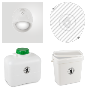 FreeLoo M composting toilet DIY kit classic XL white